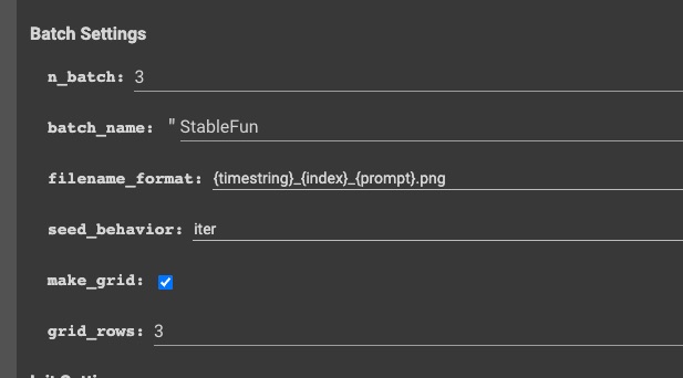 Deforum Stable Diffusion Settings