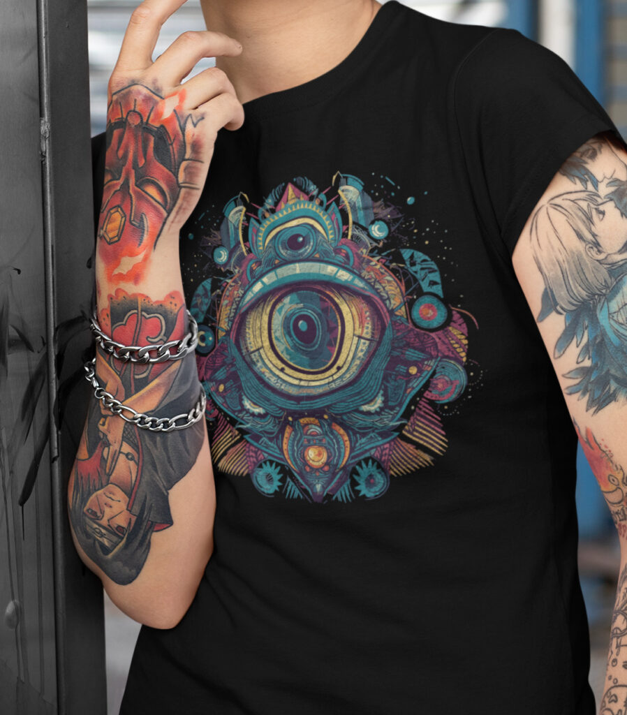 Sacred Geometry All Seeing Eye T-Shirt - Psychedelic Design